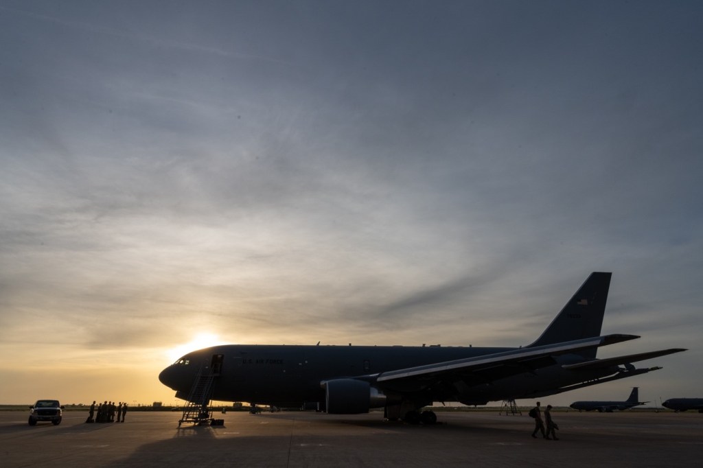 KC-46 tankers refuel jets tasked with combat ops for the first time