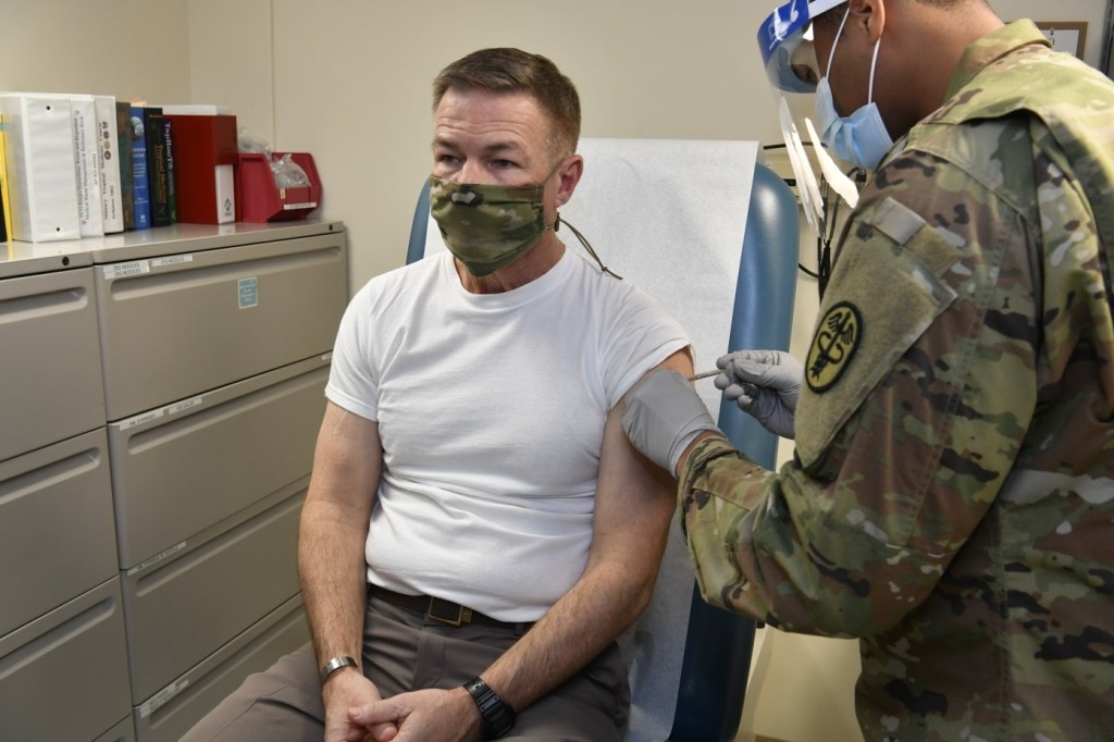 About a third of troops have turned down the COVID-19 vaccine