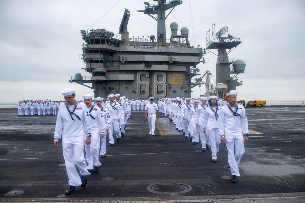 USS Nimitz heading to Middle East, defense official says