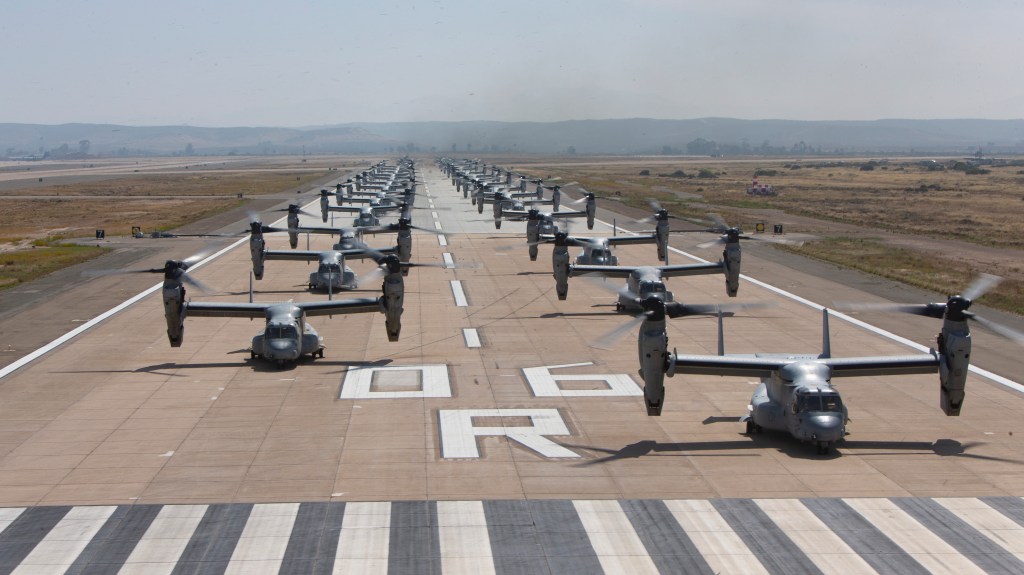 Despite massive shows of air power, nearly 40 percent of Marine Ospreys are not mission capable