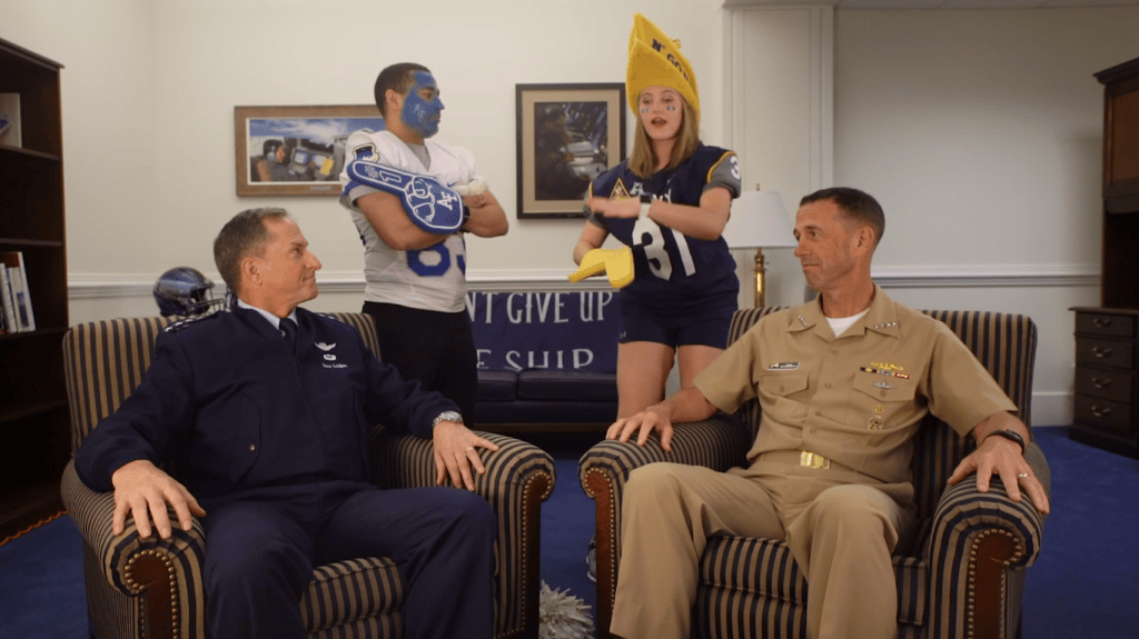 Academy football six-pack: Navy-Air Force spirit spot, Army relief effort, anthem myths … and more