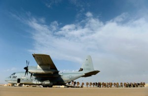 U.S. Marines leave Afghanistan