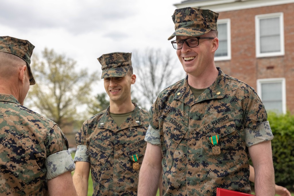 Marine officer trio recognized for saving life of woman who overdosed