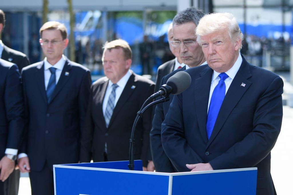 Trump chides NATO leaders to spend more on defense