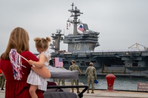 Carl Vinson home from deployment that included strikes against Houthis
